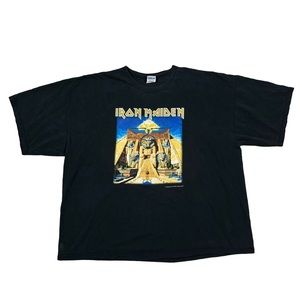 Vintage Y2K Iron Maiden World Slavery Tour‎ Black T-Shirt Men's Sz 3XL